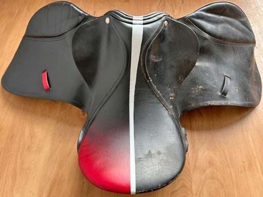 Vom runter gerittenen Sattel zum individuell gestylten Schmuckstück für Pferd und Reiterin. Selbst Metallic-Effekte sind kein Problem.